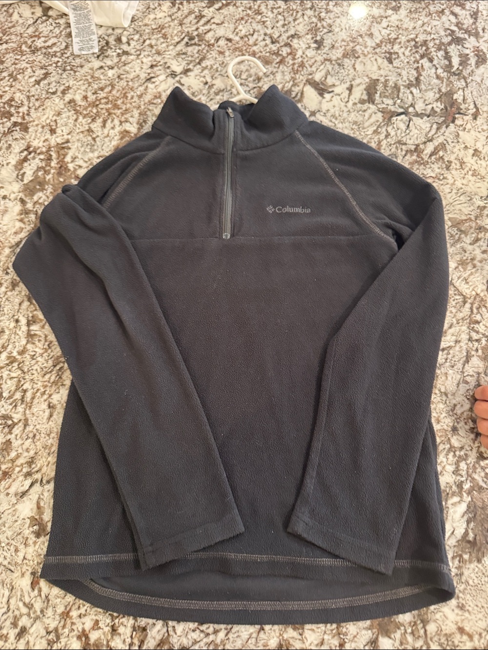 Boys M Columbia Black Half-Zip Fleece Pullover